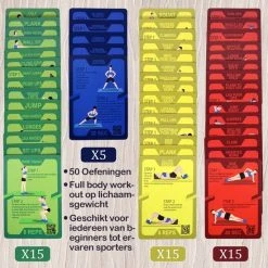 Coupon ???? WEBU 51 Bodyweight Kaarten + 55 Dumbbell Workout Kaarten + 51 Yoga Kaarten - Fitness - Yoga - Thuis Sporten - Crossfit - Personal Trainer - Hometrainer | Incl. Gratis Trainingsvideo’s ???? -Rogelli Shop 550x550 283