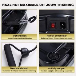 Beste Verkoop ❤️ Zoluko Fitness Trilplaat Met Bluetooth Functie - Incl. Weerstandsbanden En Afstandsbediening - LED Display - USB Port - Antislip Rubber - 5 Trainingsprogramma's - 99 Snelheid Niveaus - Powerplate - Trilplaat Fitness - Zwart ???? -Rogelli Shop 550x550 29