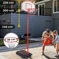 Uitgang ???? Infantastic® Basketbalpaal - Complete Set - Basketbalring - Basketbalring Met Standaard - Basket - Met Wielen - Voor Binnen En Buiten - In Hoogte Verstelbaar - Inclusief Basketbal, Pomp, ???? -Rogelli Shop 550x550 293