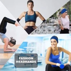 Flash-uitverkoop ???? LIXIN Set 6 Stuks Vouwen Haarbanden - Kleur 2 - Dames Haarbanden - Hoofdband Dames - Volwassenen - Elastisch Antislip - Yoga - Hardlopen - Haaraccessoires ???? -Rogelli Shop 550x550 297