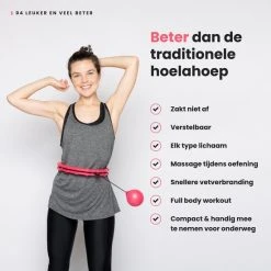 Begroting ???? Merkloos Verstelbare Fitness Hoelahoep - Hoepel - Weight Hula Hoop - 1 Kg - Volwassenen - Roze - 130cm ???? -Rogelli Shop 550x550 364