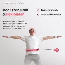 Begroting ???? Merkloos Verstelbare Fitness Hoelahoep - Hoepel - Weight Hula Hoop - 1 Kg - Volwassenen - Roze - 130cm ???? -Rogelli Shop 550x550 366