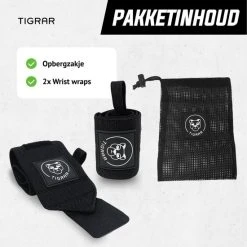 Nieuw ???? Tigrar - Wrist Wraps - Polsbandjes Fitness - Verstelbaar - 2 Stuks - Met Duimlus & Opbergzakje ❤️ -Rogelli Shop 550x550 409
