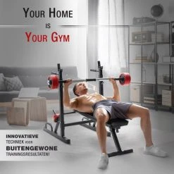 Top 10 ⭐ Sportstech BRT300 - Innovatieve Halterbank - Houder Voor Gewichten - Opklapbaar - Antislip ⭐ -Rogelli Shop 550x550 474