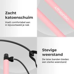 Aanbiedingen ???? Athlentic Pilates Bar - Pilates Stick - Fitness Bar - Pilates Stok - Fitness Stick - Fitness Materiaal Voor Thuis - Weerstandsbanden - Resistance Band Set - Sport Elastiek Banden - Fitness Elastiek - Fitness - Booty Band + Inclusief Trainingsschema Roze ???? -Rogelli Shop 550x550 528