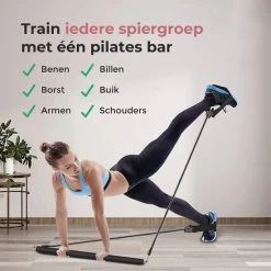 Aanbiedingen ???? Athlentic Pilates Bar - Pilates Stick - Fitness Bar - Pilates Stok - Fitness Stick - Fitness Materiaal Voor Thuis - Weerstandsbanden - Resistance Band Set - Sport Elastiek Banden - Fitness Elastiek - Fitness - Booty Band + Inclusief Trainingsschema Roze ???? -Rogelli Shop 550x550 529