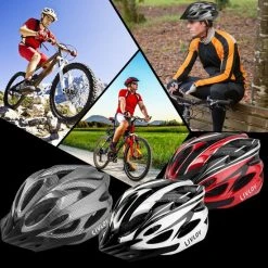 Beste deal ❤️ LIVLOV FietsheFietshelm -Skateboarding-Roller Skating-Elektrische Stepshelm - Heren/Dames – Maat L（57-62CM）- Zwart/Rood ⌛ -Rogelli Shop 550x550 534