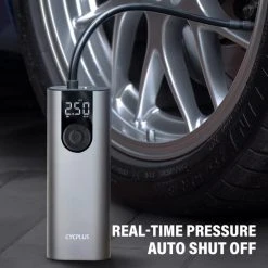 Goedkoop ???? Cycplus A8 (Zilver) - Elektrische Fietspomp - Bandenpomp - Accupomp - Draagbare Fietspomp - Fietspomp Met Drukmeter - Autopomp Met Drukmeter ???? -Rogelli Shop 550x550 54