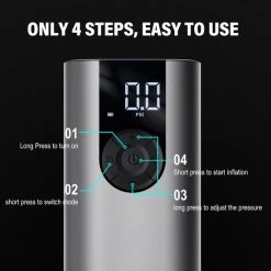 Goedkoop ???? Cycplus A8 (Zilver) - Elektrische Fietspomp - Bandenpomp - Accupomp - Draagbare Fietspomp - Fietspomp Met Drukmeter - Autopomp Met Drukmeter ???? -Rogelli Shop 550x550 55