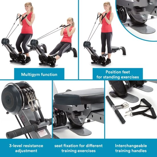 Korting ???? Skandika Regatta Poseidon Roeimachine – Roeimachine - 2 In 1 Multi Gym, Opvouwbaar, Polyfiber Tractiesysteem Met 3 Weerstandsniveaus, Incl. 3 Trainingsgrepen, Tot 110 Kg, LCD Display, Fitnessapparatuur - Roeimachine Voor Thuis – Grijs ???? 2 Korting ???? Skandika Regatta Poseidon Roeimachine – Roeimachine - 2 In 1 Multi Gym, Opvouwbaar, Polyfiber Tractiesysteem Met 3 Weerstandsniveaus, Incl. 3 Trainingsgrepen, Tot 110 Kg, LCD Display, Fitnessapparatuur - Roeimachine Voor Thuis – Grijs ???? - Afbeelding 2