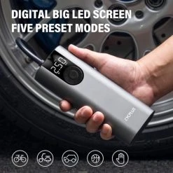 Goedkoop ???? Cycplus A8 (Zilver) - Elektrische Fietspomp - Bandenpomp - Accupomp - Draagbare Fietspomp - Fietspomp Met Drukmeter - Autopomp Met Drukmeter ???? -Rogelli Shop 550x550 56