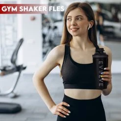 Hete verkoop ???? Fit Evolve® Dubbelwandig Shakebeker - Geïsoleerd Proteïne Shaker - Thermosfles - Waterfles Met Fruit Filter - Drinkfles - 720ml Zwart ???? -Rogelli Shop 550x550 589