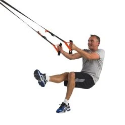 Aanbiedingen ???? Tunturi - Suspension Trainer - Functional Training Suspension Trainer - Sling Trainer - Met Draagtas - Zwart/Oranje - Incl. Gratis Fitness App ???? -Rogelli Shop 550x550 592