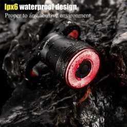 Beste deal ???? Rockbros Slim Fiets Achterlicht, Automatische Rem Sensor, IPx6 Waterdicht LED, Via USB Opladen, Met Zadelbevestiging, Slimme Fietsverlichting ???? -Rogelli Shop 550x550 605