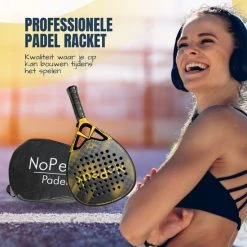 Uitgang ???? NoPeak Padel Racket Goud 12K – Padel - 12K Carbon - Inclusief Padel Tas – Premium Padelracket ✔️ -Rogelli Shop 550x550 619