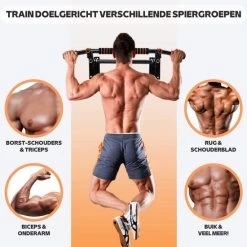Beste Pirce ???? YS Professionele 4in1 Pull Up Bar - Pull Up Station - Fitness Optrekstang - Wandmontage - Eenvoudige Bevestiging - 150KG Draagkracht - 6 Handgrepen - Multifunctionele Ring ✔️ -Rogelli Shop 550x550 79