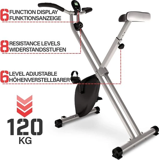 Goedkoop ???? Physionics Hometrainer - Hometrainer Fiets - Inklapbaar - Met Ergometer - 8 Weerstandniveaus - LCD - Zwart ⭐ 2 Goedkoop ???? Physionics Hometrainer - Hometrainer Fiets - Inklapbaar - Met Ergometer - 8 Weerstandniveaus - LCD - Zwart ⭐ - Afbeelding 2