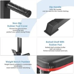 Beste Verkoop ???? KALOAD KA-LOAD Halterbank - Bankdruk Bank - Benchpress - Verstevigd Model - Multifunctioneel - Bankdrukken – Halterbank - Bankdruk - Sportbank - BESTSELLER ???? -Rogelli Shop 550x553 3