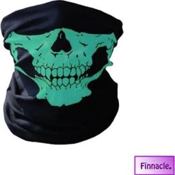 Flash-uitverkoop ???? Finnacle - Balaclava Gezicht Shield Tactische Masker Licht Groen 3D Schedel Sport Nek Warm Motor Masker Volgelaatsmasker Winddicht Motorfiets Mondkap Face Shield Spatmasker Gezichtscherm Ski Outdoor Sport ????