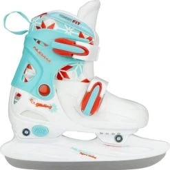 Beste Verkoop ???? Nijdam Junior Kunstschaats - Verstelbaar - Hardboot - Wit/Blauw - Maat 34-37 ???? -Rogelli Shop 550x556 5