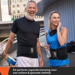 Gloednieuw ???? NAZROM® Rugband - Rugbrace Voor Onderrug - Rug & Houding Corrector Voor Onmiddellijke Pijnverlichting En Draagcomfort - Postuur Corrector - Zwart/L ???? -Rogelli Shop 550x565