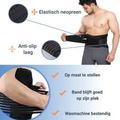Uitgang ???? Ikigai® Rugbrace Onderrug - Rugband Met Baleinen - Rug Brace Voor Lage Rugpijn - Rug Corrector Voor Houding Correctie - Rugbandage Ondersteuning Band - Geschikt Voor Man En Vrouw - Alle Maten Beschikbaar ???? -Rogelli Shop 550x567 2