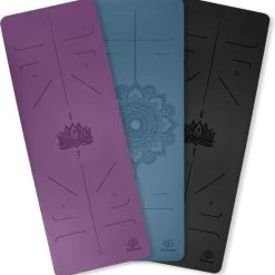 Uitgang ✨ YoZenga Premium Yoga Mat | Sportmat | Fitnessmat | Pro Grip | Extra Breed | Natuurlijk Rubber | Mandala Flower Blue | Inclusief Gratis Draagriem ???? -Rogelli Shop 550x572 2