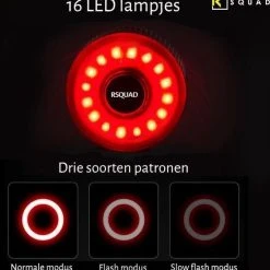Top 10 ???? RSQUAD® - Fietsverlichting USB Oplaadbaar - LED Achterlicht - Fietslicht - Rugzak LED Verlichting - Rond Achterlicht - Inclusief USB Kabel ???? -Rogelli Shop 550x572