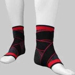 Aanbiedingen ???? Voet Compressiesok 'DuoLock 3' | Bracefox™ - Rood - L-Large - Enkel Compressie - Enkelbandage - Maat 40-46 ????