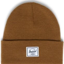 Beste deal ⌛ Elmer - Rubber / De Bestselling Herschel Beanie - Muts / Warme En Zachte Rib Knit / 100% Acryl / Met Levenslange Fabrieksgarantie / Limited Lifetime Warranty / Bruin ????