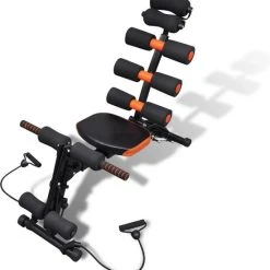 Goedkoop ???? GS Quality Products GS Fitnessbank 6-in-1 - Halterbank - Buikspierbank - Met Weerstandsbanden ????