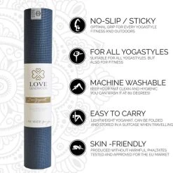 Nieuw ???? Love Generation ● Yoga Mat ● Fitness Mat ● Blauw ???? -Rogelli Shop 550x585 3