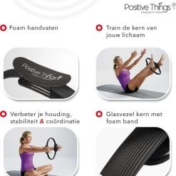 Nieuw ❤️ Positive Things Pilates Ring - Yoga Ring - Yoga Wiel - Hoogwaardige Fitness Ring ???? -Rogelli Shop 550x587 3