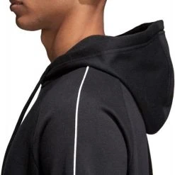 Uitgang ???? Adidas Core 18 Hooded Sweater Sporttrui Casual - Maat M - Mannen - Zwart ???? -Rogelli Shop 550x589 1