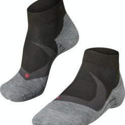 Promo ???? FALKE RU4 Endurance Cool Short Hardloopsokken Kort Zacht Antizwet Atiklit Kleurrijk Zonder Motief Vochtregulerend Optimale Pasvorm Ademend Sneldrogend Zwart Heren Sportsokken - Maat 46-48 ????