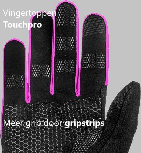 Groothandel ???? R2 Blizzard - Touchscreen Winterfietshandschoenen - Dikke Winterhandschoenen Tegen De Kou - Fiets, Wandel, Hardloop Handschoenen - Winddicht - Dames En Heren - Zwart/Roze - Maat L / 8 ✔️ 5 Groothandel ???? R2 Blizzard - Touchscreen Winterfietshandschoenen - Dikke Winterhandschoenen Tegen De Kou - Fiets, Wandel, Hardloop Handschoenen - Winddicht - Dames En Heren - Zwart/Roze - Maat L / 8 ✔️ - Afbeelding 5