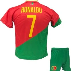 Uitgang ???? Cristiano Ronaldo CR7 Portugal Tenue - Voetbal ???? Shirt + Broekje Set - EK/WK Voetbaltenue - Maat 116 ✔️