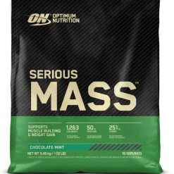 Beste Pirce ???? Optimum Nutrition Serious Mass - Chocolate Mint - Mass Gainer - Weight Gainer - 5450 Gram (16 Servings) ????