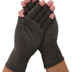 Promo ⌛ Dunimed Artrose / Reuma Handschoenen Met Antisliplaag En Open Vingertoppen - Per Paar - Beige ✨