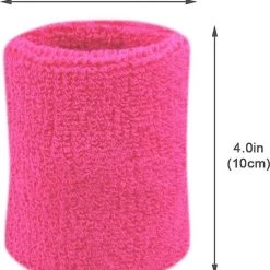 Aanbiedingen ???? MJ Sports Premium Zweetbandjes - Zweetbanden - Polsbanden - Polsbandjes - Fitness - Set Van 2 - 11 Cm - Unisex - Fuchsia Roze ???? -Rogelli Shop 550x616