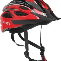 Beste deal ❤️ LIVLOV FietsheFietshelm -Skateboarding-Roller Skating-Elektrische Stepshelm - Heren/Dames – Maat L（57-62CM）- Zwart/Rood ⌛ -Rogelli Shop 550x618 5