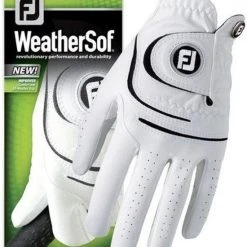 Begroting ???? Footjoy WeatherSof Heren Golfhandschoen, Wit Large ????