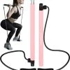 Aanbiedingen ???? Athlentic Pilates Bar - Pilates Stick - Fitness Bar - Pilates Stok - Fitness Stick - Fitness Materiaal Voor Thuis - Weerstandsbanden - Resistance Band Set - Sport Elastiek Banden - Fitness Elastiek - Fitness - Booty Band + Inclusief Trainingsschema Roze ????