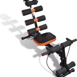 Goedkoop ???? GS Quality Products GS Fitnessbank 6-in-1 - Halterbank - Buikspierbank - Met Weerstandsbanden ???? -Rogelli Shop 550x628 4