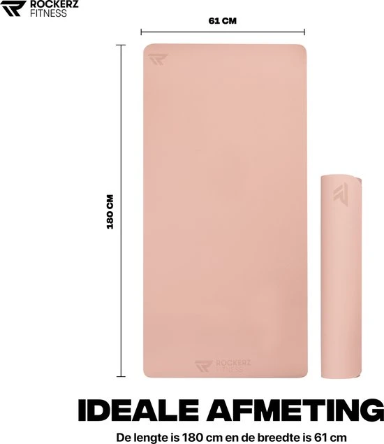 Groothandel ???? Yoga Mat - Fitness Mat Rose Gold - Sport Mat - Yogamat Anti Slip & Eco - Extra Dik - Duurzaam TPE Materiaal - Incl Draagtas Van Rockerz Fitness® ⌛ 7 Groothandel ???? Yoga Mat - Fitness Mat Rose Gold - Sport Mat - Yogamat Anti Slip & Eco - Extra Dik - Duurzaam TPE Materiaal - Incl Draagtas Van Rockerz Fitness® ⌛ - Afbeelding 7