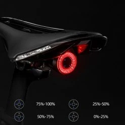 Beste deal ???? Rockbros Slim Fiets Achterlicht, Automatische Rem Sensor, IPx6 Waterdicht LED, Via USB Opladen, Met Zadelbevestiging, Slimme Fietsverlichting ???? -Rogelli Shop 550x635 2