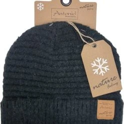 Hete verkoop ✨ Antonio Muts Nature Feeling – Dames Muts - Warme Winter Muts - Zwart ????