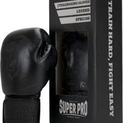 Goedkoopste ???? Super Pro Combat Gear Legend Lederen (kick)bokshandschoenen Zwart 16oz ???? -Rogelli Shop 550x662 1