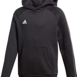 Uitgang ???? Adidas Core 18 Hooded Sweater Sporttrui Casual - Maat M - Mannen - Zwart ???? -Rogelli Shop 550x670