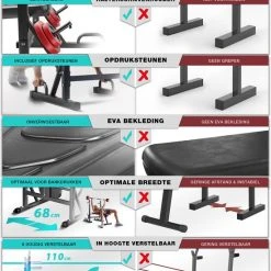 Top 10 ⭐ Sportstech BRT300 - Innovatieve Halterbank - Houder Voor Gewichten - Opklapbaar - Antislip ⭐ -Rogelli Shop 550x673 1